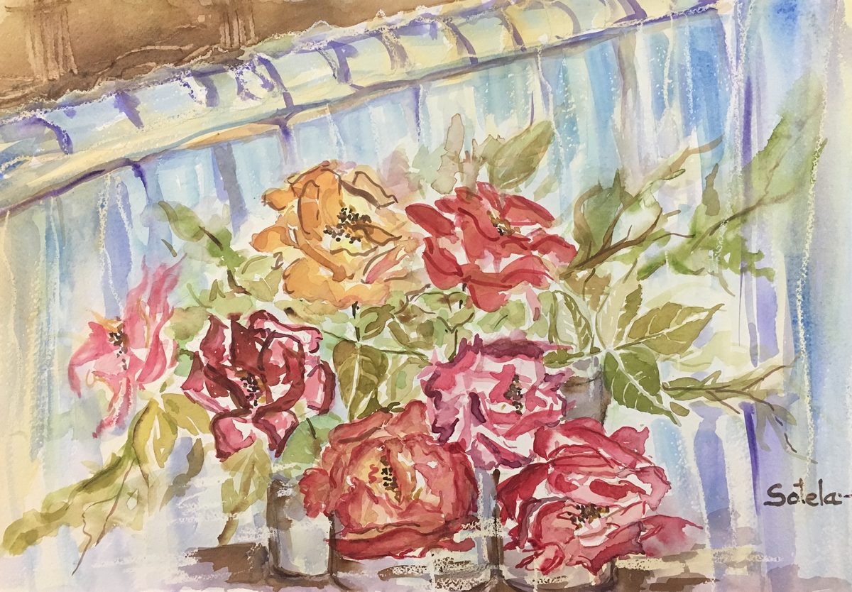 Ventana con Rosas